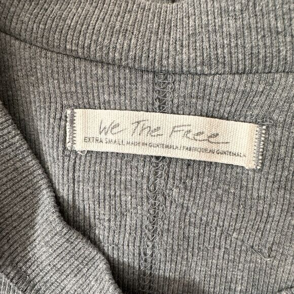 We The Free Kate Tank Top Gray Ribbed Sleeveless Muscle Tee Size XS - Picture 9 of 9